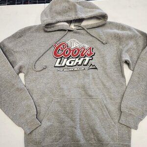 Vintage Design Coors Light Silver Bullet - Hooded Sweatshirt - Size Small